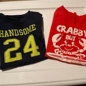 Carter's Navy & Red Graphic Short-Sleeve Tee Duo